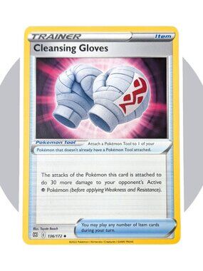 Brilliant Stars Pokemon Card (CX22): Cleansing Gloves 136/172